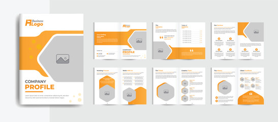 Corporate company profile brochure template design