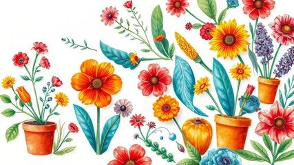 Obraz premium Gardening Illustrations for a Special Father's Day Gift