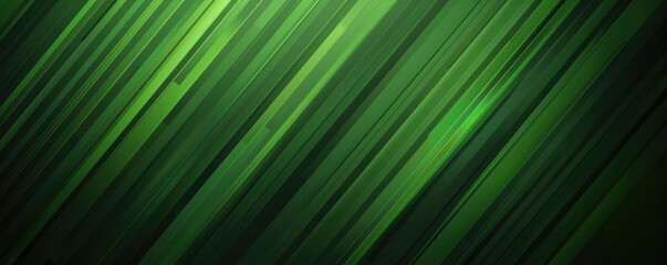 Obraz premium Geometric Green Background with Diagonal Stripes and Gradients. Vector Minimalist Backdrop for Irish St. Patrick Day. MZ