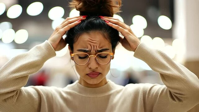 1_Frustrated Shopper at Checkout Realizing Extra Charges