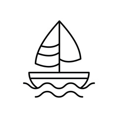 Yacht vector icon