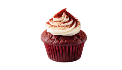 baked red velvet cupcake png