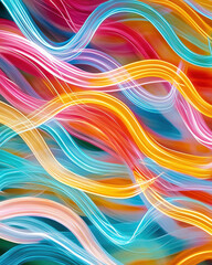 Vibrant abstract motion blur with colorful flowing lines and patterns