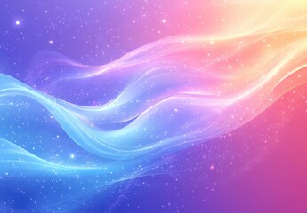 Obraz premium Abstract Colorful Waves with Sparkles in Shades of Blue, Purple, and Pink Creating a Dreamy and Ethereal Background for Creative Projects