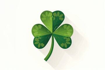 Good luck four leaf clover flat icon for apps and websites. MZ