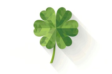 Good luck four leaf clover flat icon for apps and websites. MZ
