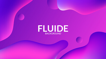 Abstract blue and purple liquid wavy shapes futuristic banner. Glowing retro waves vector background Vibrant digital landscape with a beautiful purple gradient background and flowing beneath a sky