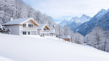 Snowy mountain chalet vacation homes