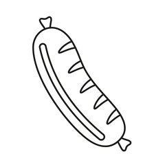 fried sausage in outline