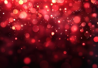Abstract Red Bokeh Background with Soft Blurred Lights for Festive and Romantic Effects in Photography and Design Projects