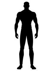 Muscular man silhouette