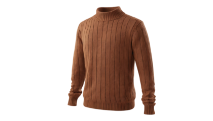 3D illustration of a brown sweater featuring png