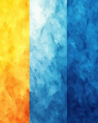 Vibrant abstract texture with orange, light blue, and dark blue colors