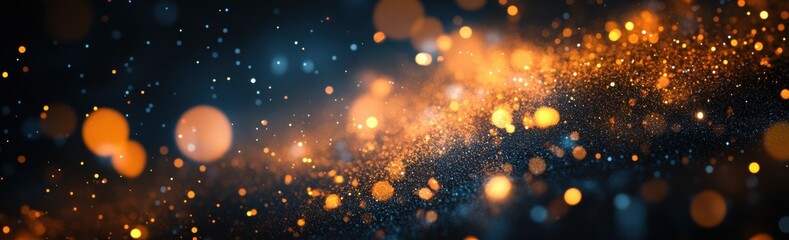 Obraz premium Colorful bokeh effect with luminous particles and shimmering dust creating a captivating background for design and creative projects