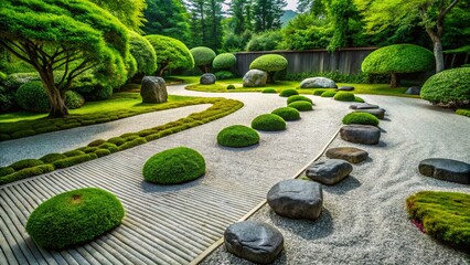 Modern Zen Garden Stepping Stones Peaceful Landscape Design