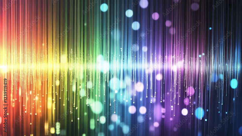 Poster colorful sound waves displayed in vibrant patterns for a mesmerizing visual experience