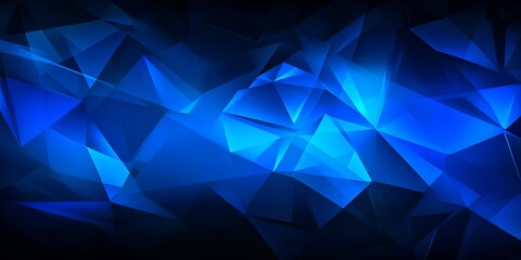 Obraz premium Abstract Blue Geometric Low Polygonal Background Crystal Texture Triangular Design