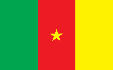 Cameroon flag simple illustration for independence day or election