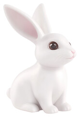 Obraz premium PNG White bunny illustration cartoon animal.