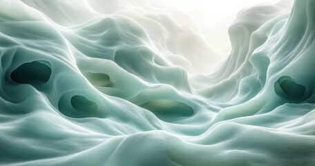 Obraz premium Abstract Landscape Topography with Flowing Patterns in Turquoise Background