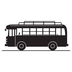Black & White Bus Clipart – Perfect for Infographics & Signage