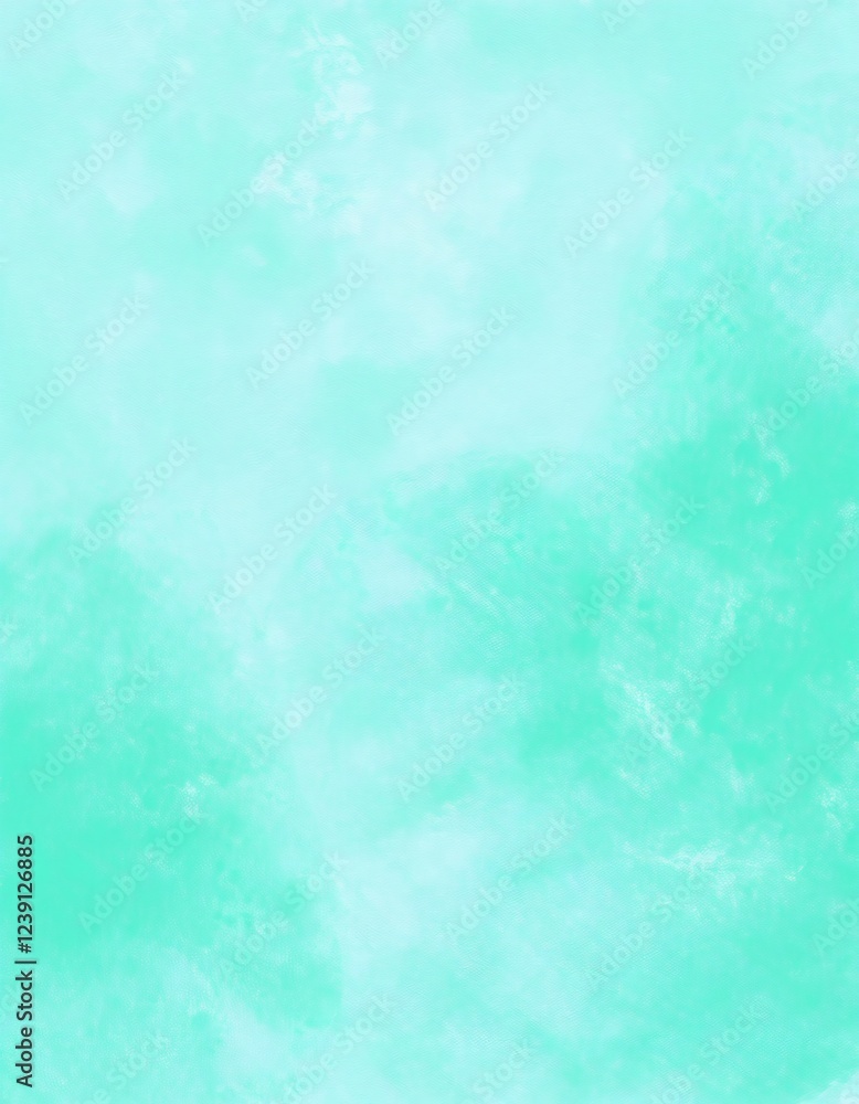 Poster light turquoise painted textured background creating soft cloudy effect