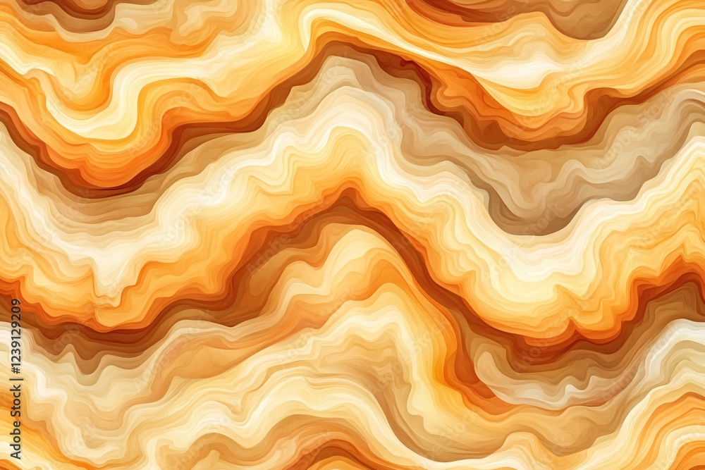 Poster abstract flowing pattern with warm tones creating a natural organic feel in a seamless design