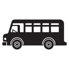 Urban Transit Bus Silhouette – Editable Vector Graphic