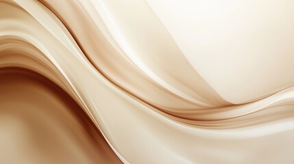 Smooth flowing abstract texture with warm beige tones and gentle curves on a light background, mocha mousse trend color