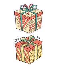 Colorful set of gift boxes
