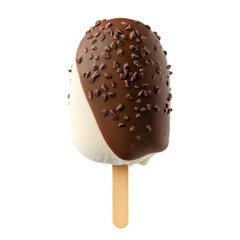 Obraz premium A chocolate ice cream on transparent background