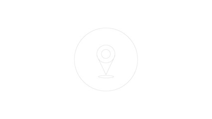 Abstract location icon,simple location on white background.