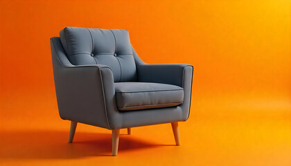 red and yellow armchair