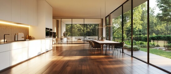 Modern Open-Plan Home Design with Expansive Glass Walls and Natural Light