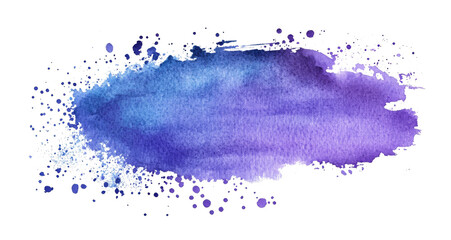 Obraz premium Purple and Blue Watercolor Spot, png, cutout