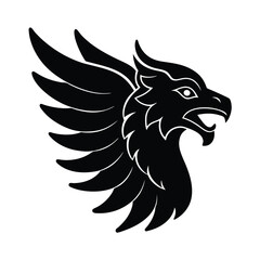 Obraz premium Mythological Greek Gryphon Head Vector An Ancient Symbol Of Power And Majesty