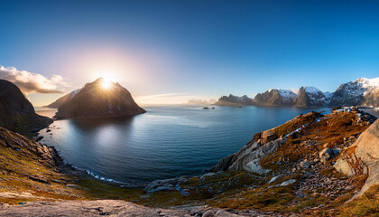 mesmerizing photo of the morning sea on a beautiful mountain heritage ai generated example