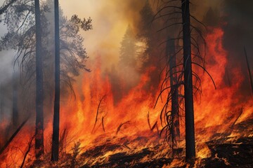 Fototapeta premium fire in the forest