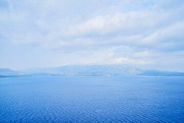 blue sky and sea from Monemvasia
