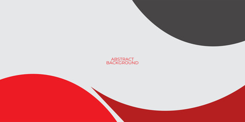 Abstract red black waves are flowing on white background. red and black line banner design background