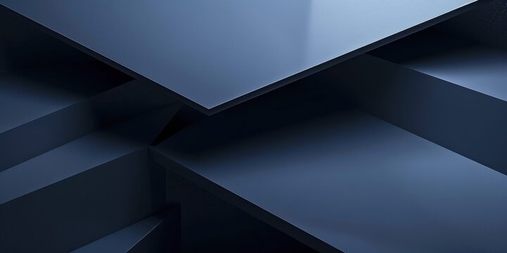 A minimalist composition with a deep indigo background, Angular shapes and sharp contrasts, Contemporary minimalist style