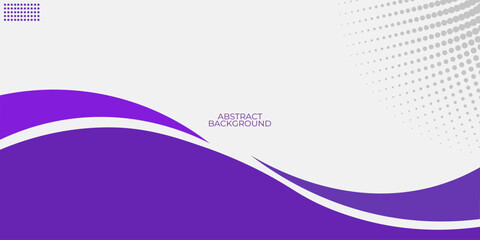 Abstract purple waves are flowing on white background. purples line banner design background