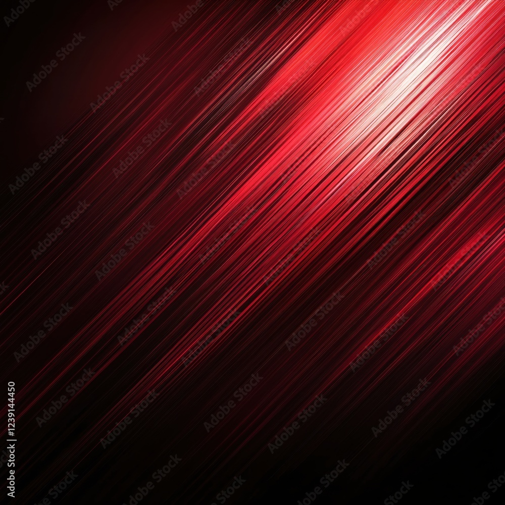 Poster dynamic red light streaks on dark gradient background creating a modern abstract effect