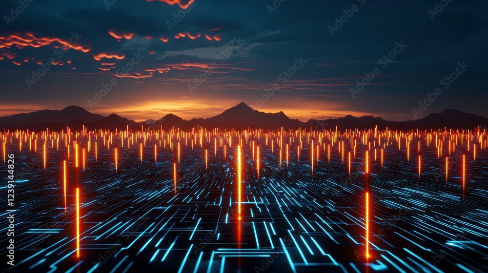 Aufkleber evolving metaverse landscape through ai a futuristic vision of reality digital realm dynamic environ