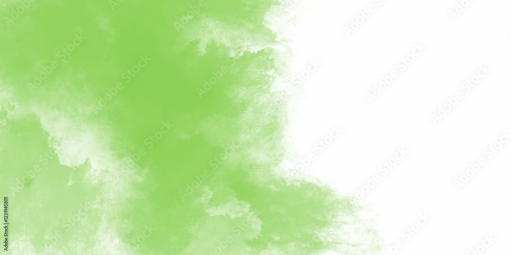 Aufkleber light green water color texture background. abstract watercolor clouds pattern in green tones. sprin
