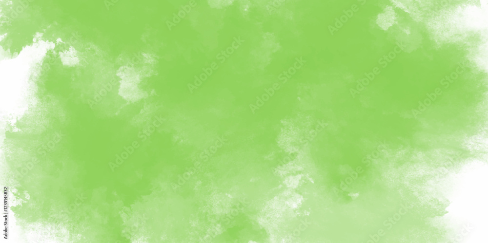 Aufkleber light green water color texture background. abstract watercolor clouds pattern in green tones. sprin