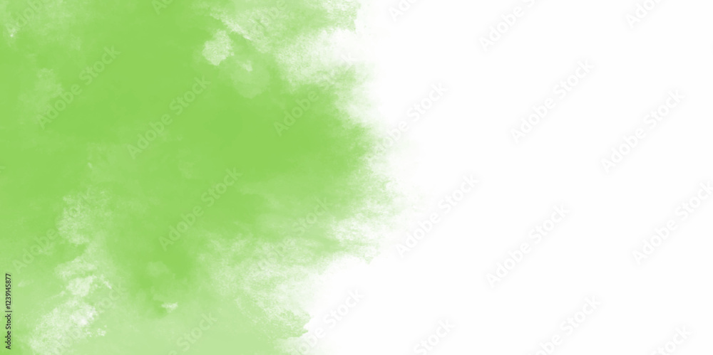 Aufkleber light green water color texture background. abstract watercolor clouds pattern in green tones. sprin
