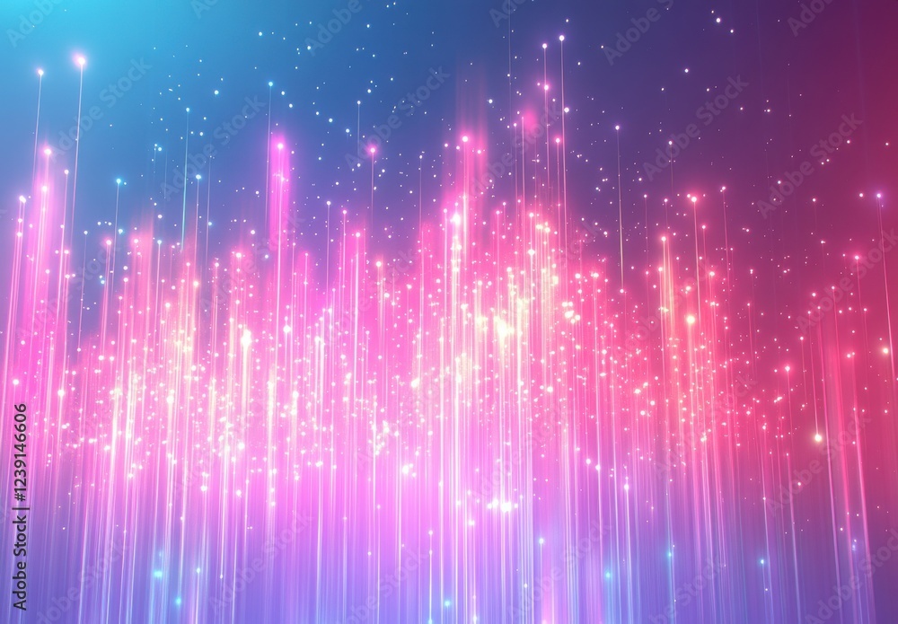 Poster vibrant abstract background with colorful light rays and sparkles creating a magical atmosphere for 
