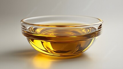 Glass Bowl with Golden Olive Oil