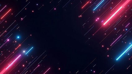 Fototapeta premium Abstract neon futuristic gaming background. Generative Ai.